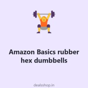 Amazon Basics rubber hex dumbbells, 5 kg pair