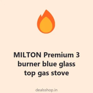 MILTON Premium 3 burner blue glass top gas stove