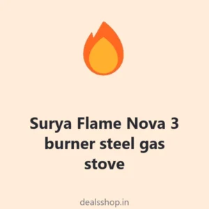 Surya Flame Nova 3 burner steel gas stove