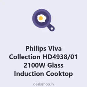 Philips Viva Collection HD4938/01 2100W Glass Induction Cooktop, Sensor Touch