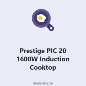 Prestige PIC 20 1600W Induction Cooktop, 8 Preset Indian Menus, 4KV Surge Protection