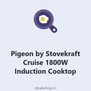 Pigeon by Stovekraft Cruise 1800W Induction Cooktop, Crystal Glass, Auto Switch Off