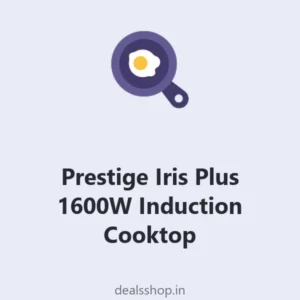 Prestige Iris Plus 1600W Induction Cooktop, 6 Preset Indian Menus, 4KV Surge Protection