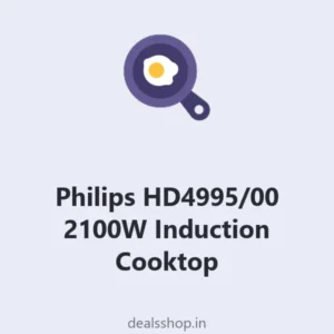 Philips HD4995/00 2100W Induction Cooktop, 11 Preset Menus, 3 yr Coil Warranty