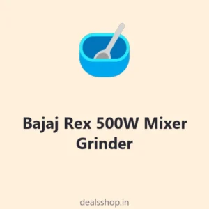 Bajaj Rex 500W Mixer Grinder, 3 Stainless Steel Jars