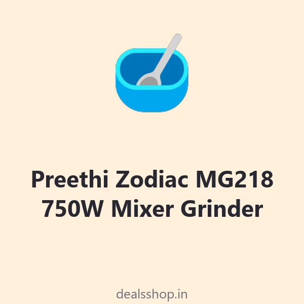 Preethi Zodiac MG218 750W Mixer Grinder, 5 Jars