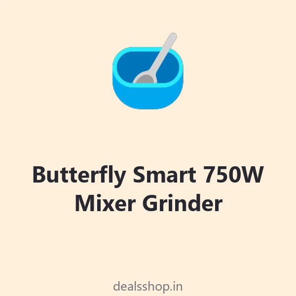 Butterfly Smart 750W Mixer Grinder, 4 Jars