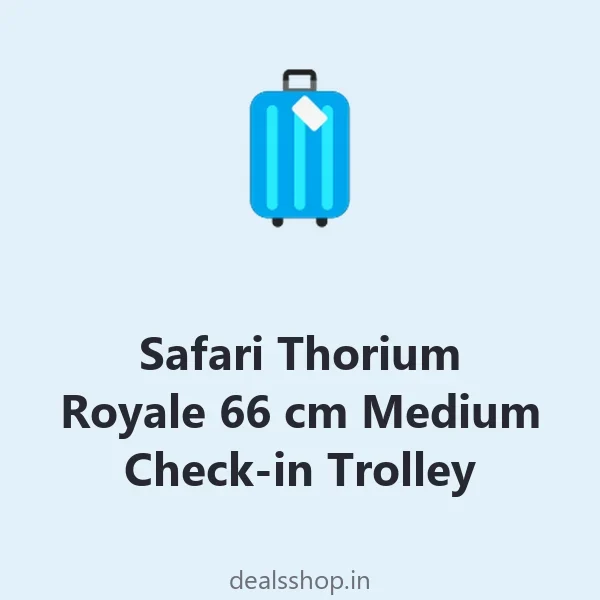 Safari Thorium Royale 66 cm Medium Check-in Trolley (Polycarbonate, TSA lock, 8 wheels)