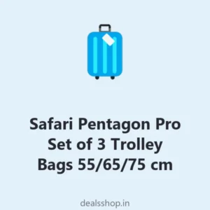 Safari Pentagon Pro Set of 3 Trolley Bags 55/65/75 cm (PP, 8 wheels)