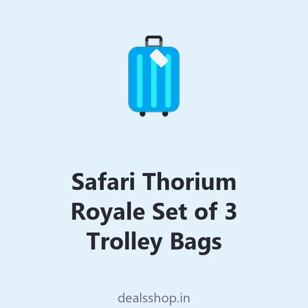 Safari Thorium Royale Set of 3 Trolley Bags (Polycarbonate, TSA lock)