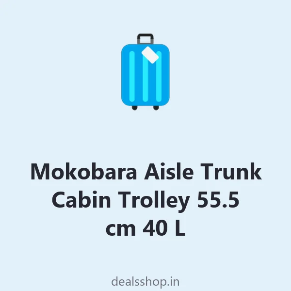 Mokobara Aisle Trunk Cabin Trolley 55.5 cm 40 L (Polycarbonate, TSA lock)